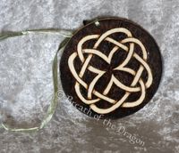 round dark celtic ornament, pyrography by Sunfire